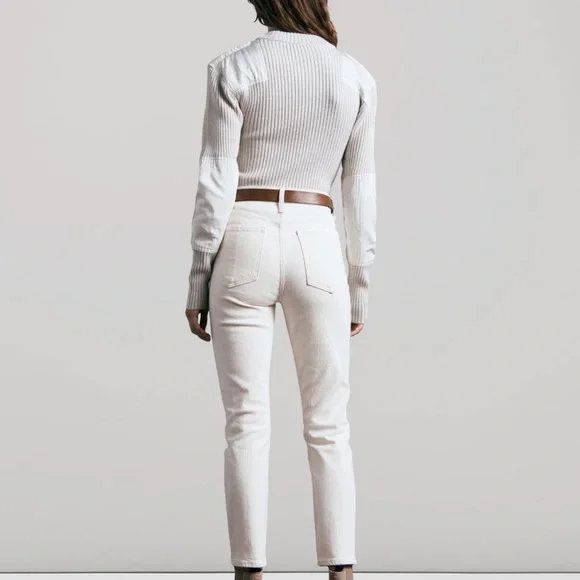 Rag & Bone Nina High Rise Ankle Cigarette Jeans, Ecru - Picture 5 of 14